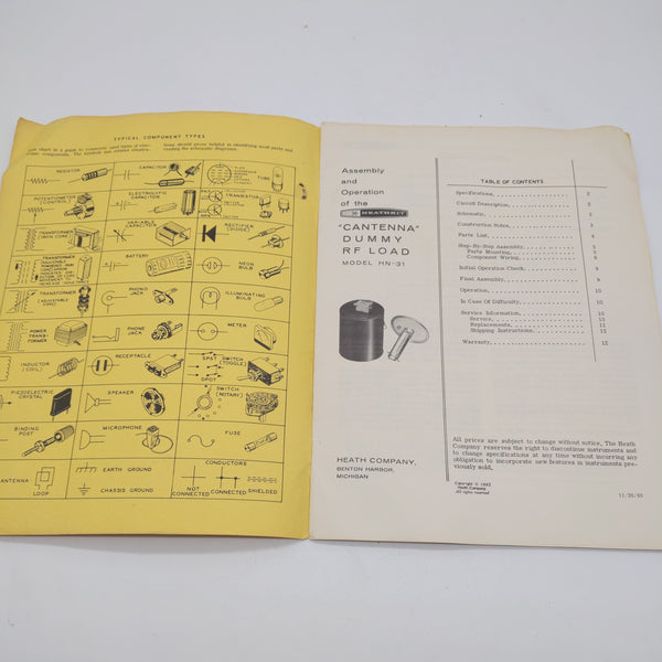 Heathkit HN-31 Cantenna Dummy Load Manual