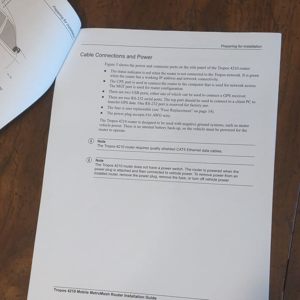 Tropos Network Mobile Metromesh Router Install Guide