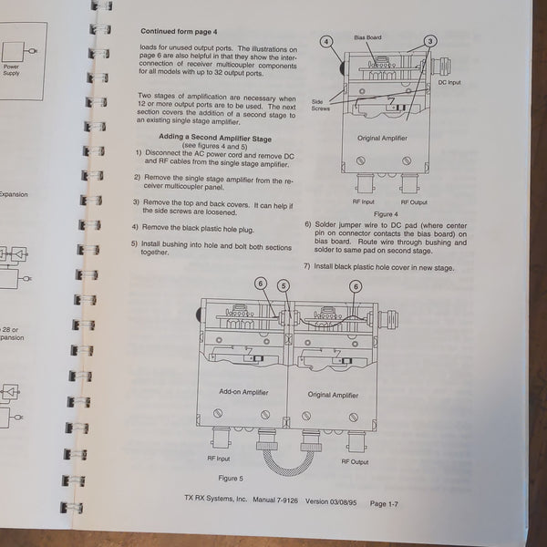 TX RX Multicoupler Manual, Installation And Service, 400-512MHz