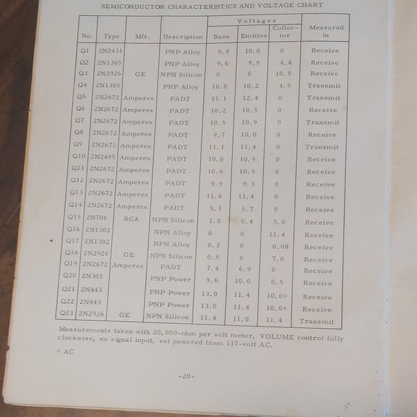 SBE SB-34 Transceiver Operation And Maintenance Manual, Original