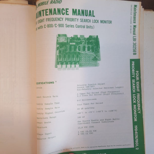 GE Mobile Radio MASTR II Multiple Manuals With Schematics