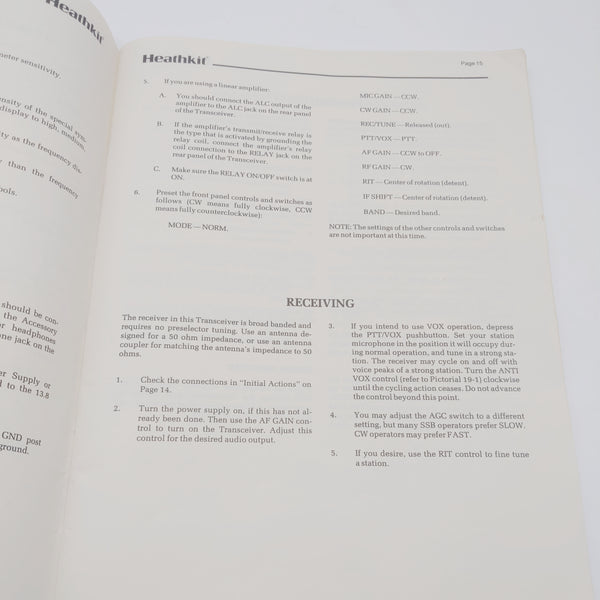 Heathkit HW-5400 SSB Transceiver Manual/Schematic/Layout Pullouts