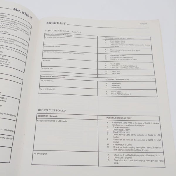 Heathkit HW-5400 SSB Transceiver Manual/Schematic/Layout Pullouts