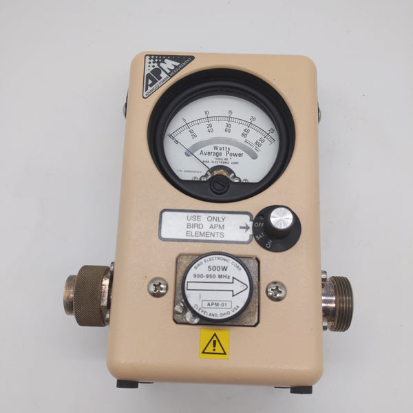 Thruline Bird Wattmeter APM-16 W/ 500W Slug, Leather Case, Manual, 7/16 and N Connectors,