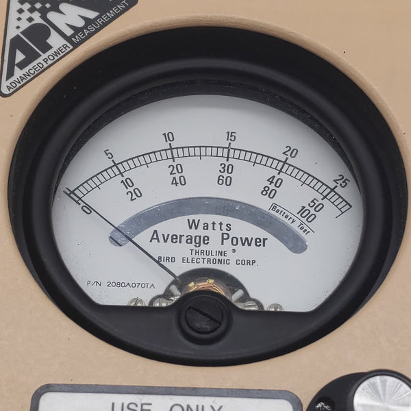 Thruline Bird Wattmeter APM-16 W/ 500W Slug, Leather Case, Manual, 7/16 and N Connectors,