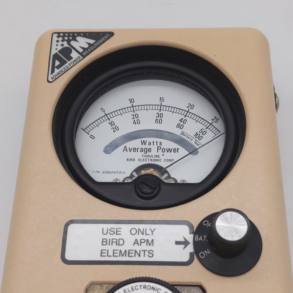 Thruline Bird Wattmeter APM-16 W/ 500W Slug, Leather Case, Manual, 7/16 and N Connectors,