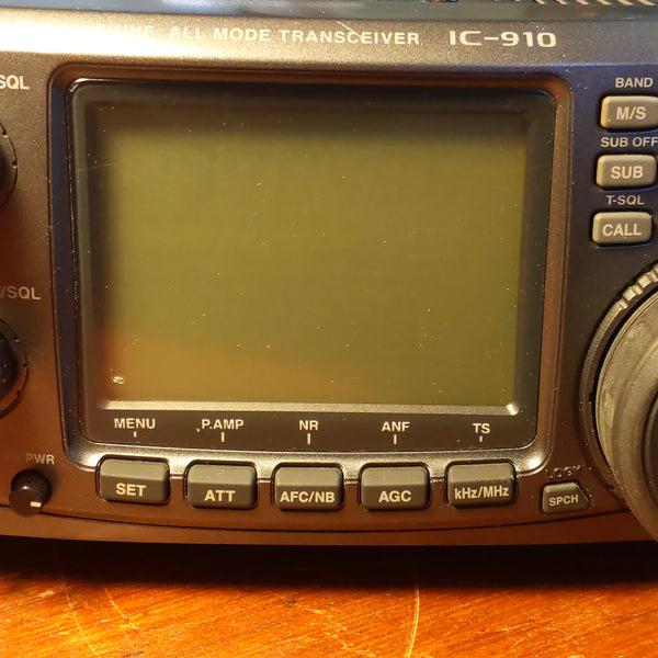 Icom VHF/UHF All-Mode Transceiver IC-910H, Works Well, With Mic, See Video