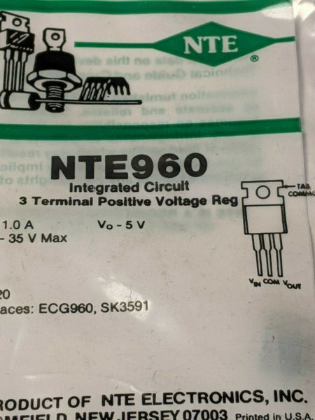 NTE960  Voltage Regulator