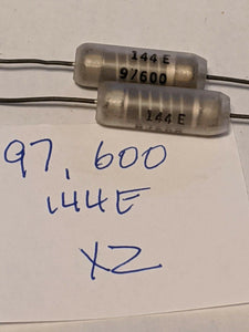 2 Pieces New Old Stock 97,600 Ohm Resistor