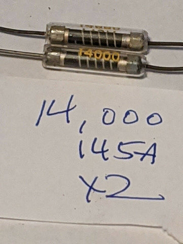 2 Pieces 14,000 Ohm Resistor, 145A, NOS