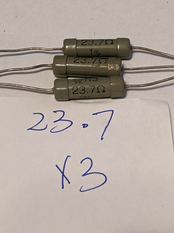 3 Pieces 23.7 Ohm Resistors, NOS