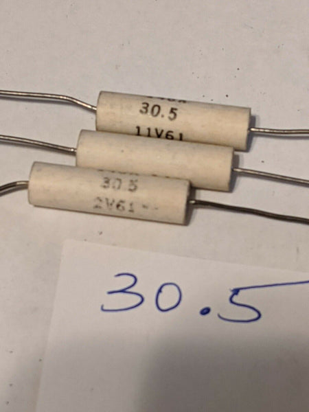 3 Pieces 30.5 Ohm Resistors, NOS