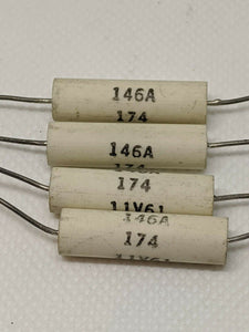 4 Pieces 174 Ohm Western Electric Resistors NOS