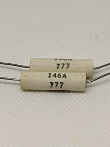 2 Pieces 777 Ohm Western Electric Resistors, NOS