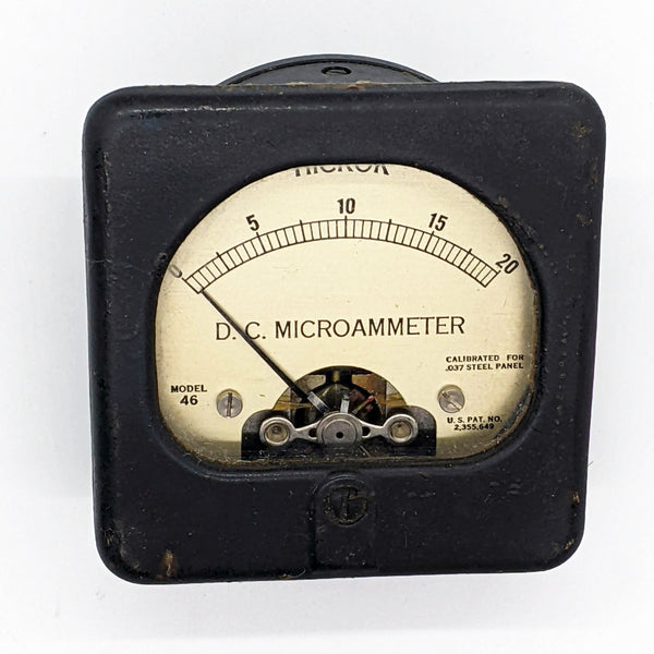 Hickok DC Microammeter, Range 0-20 MA, Made in USA