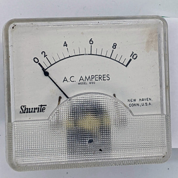 Shurite AC Amp Meter, 0-10A. Made In USA