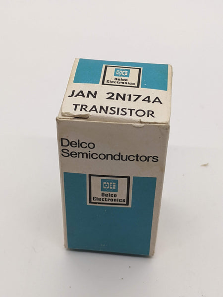 Delco JAN 2N174A Transistor, New In Box, Made in USA