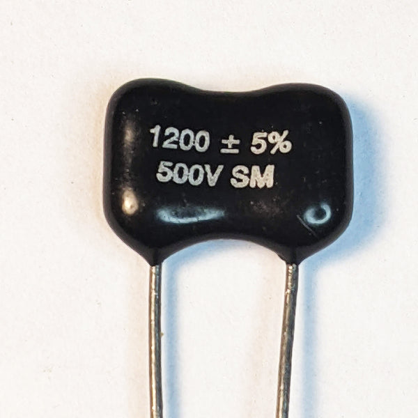 Suntan Silver Mica Capacitors Pack of Five, 1200pf +/-5%, 500V