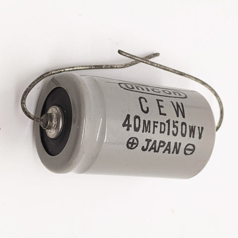 Unicon CEW 40 MFD, 150 WV Capacitor, Japan