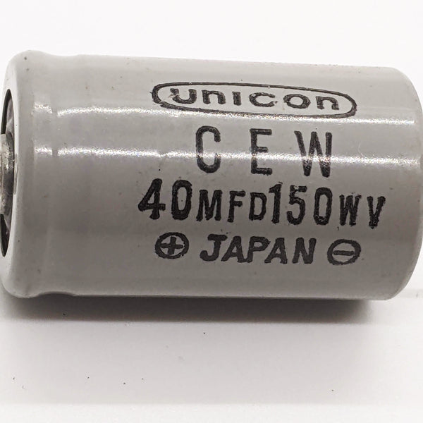 Unicon CEW 40 MFD, 150 WV Capacitor, Japan