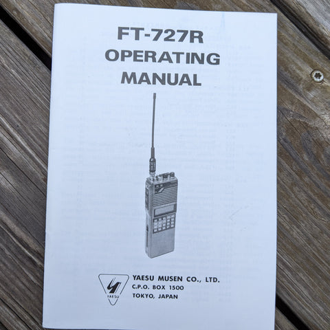 Original Yaesu FT-727R Dual Band Operating Manual