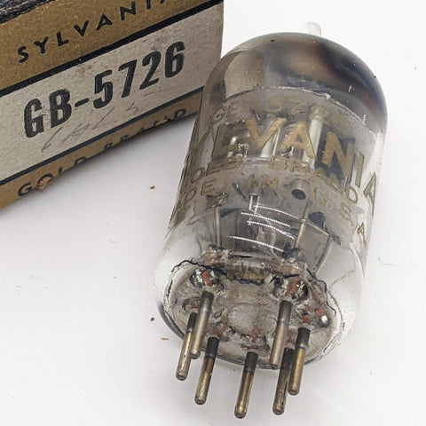 Sylvania GB-5726 (6AL5) Gold Brand Tube, New.  Made in USA.