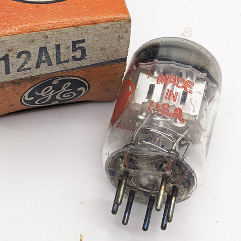 GE 12AL5 Tube, New, Made in USA 1963