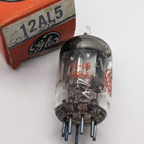 GE 12AL5 Tube, New USA, 1961