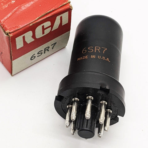 RCA 6SR7 Tube, New Old Stock, 1965, Tested Good On Hickok