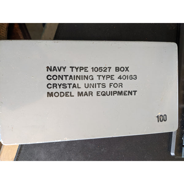 MAR Crystals and Box, Navy Type 10527, 82 Crystals Total